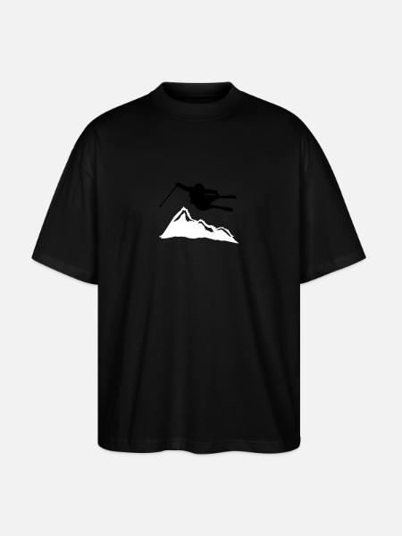 ski jump i mountain - Stanley/Stella Oversized Unisex Organic T-shirt Blaster 2.0 - black