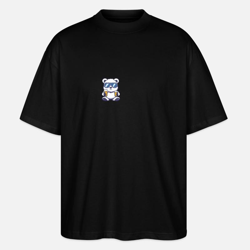 Bière après-ski Bär - T-shirt bio Blaster 2.0 coupe oversize Stanley/Stella Unisexe - noir