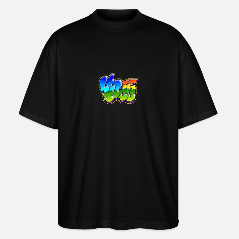 Leo Zeboss Graffiti Name - Stanley/Stella Oversized Unisex Organic T-shirt Blaster 2.0 - black