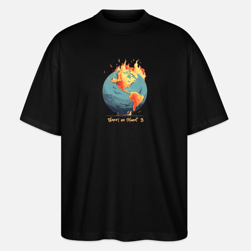 Le monde est en feu - T-shirt bio Blaster 2.0 coupe oversize Stanley/Stella Unisexe - noir