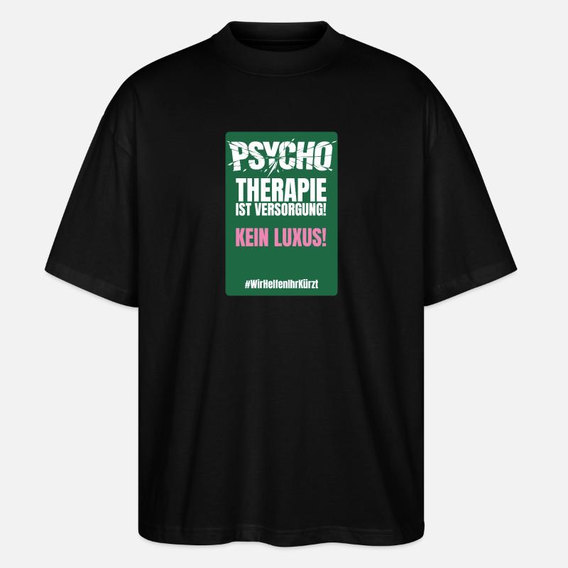 PSYCHO_06 - Stanley/Stella Oversized Unisex Bio T-Shirt Blaster 2.0 - Schwarz