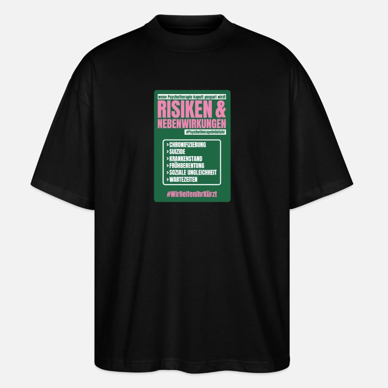 PSYCHO_03 - Stanley/Stella Oversized Unisex Bio T-Shirt Blaster 2.0 - Schwarz