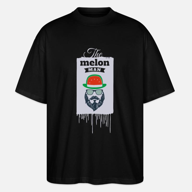 Der Mann mit dem Hut - Stanley/Stella Oversized Unisex Bio T-Shirt Blaster 2.0 - Schwarz