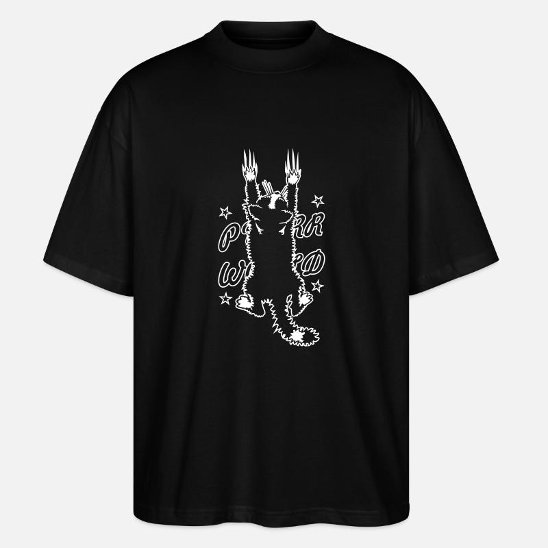 Climbing_Cat_DarkBackground - T-shirt bio Blaster 2.0 coupe oversize Stanley/Stella Unisexe - noir