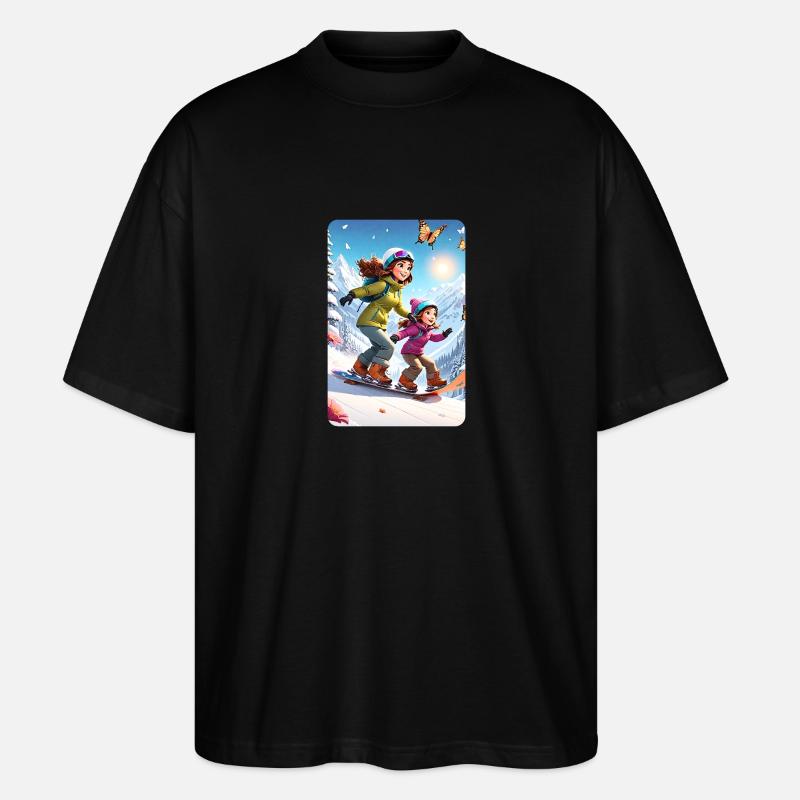 personalisiertes Design-Muttergeschenk - Stanley/Stella Oversized Unisex Bio T-Shirt Blaster 2.0 - Schwarz