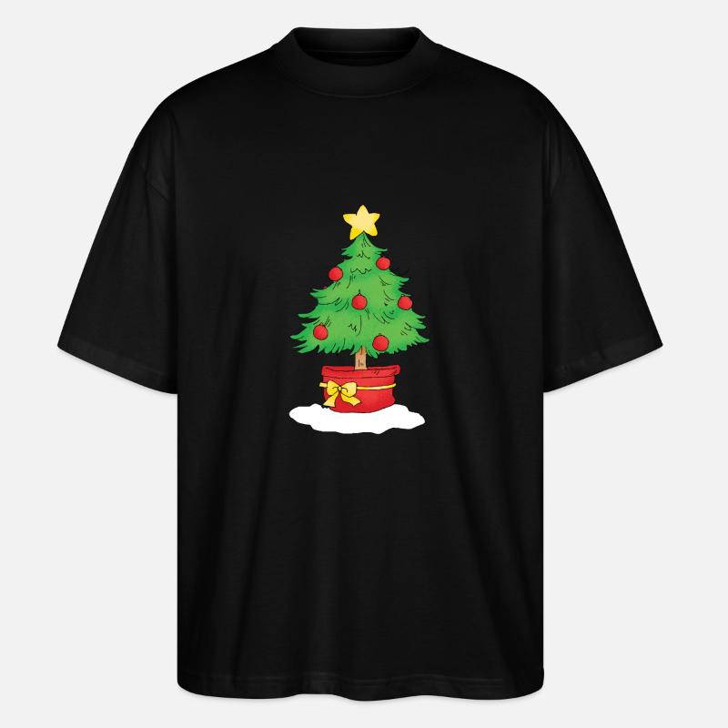 Christmas Tree - Stanley/Stella Oversized Unisex Bio T-Shirt Blaster 2.0 - Schwarz