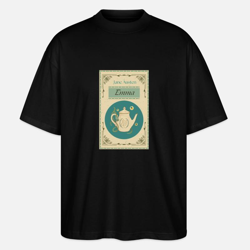 Emma - Jane Austen - Stanley/Stella Oversized Unisex Bio T-Shirt Blaster 2.0 - Schwarz