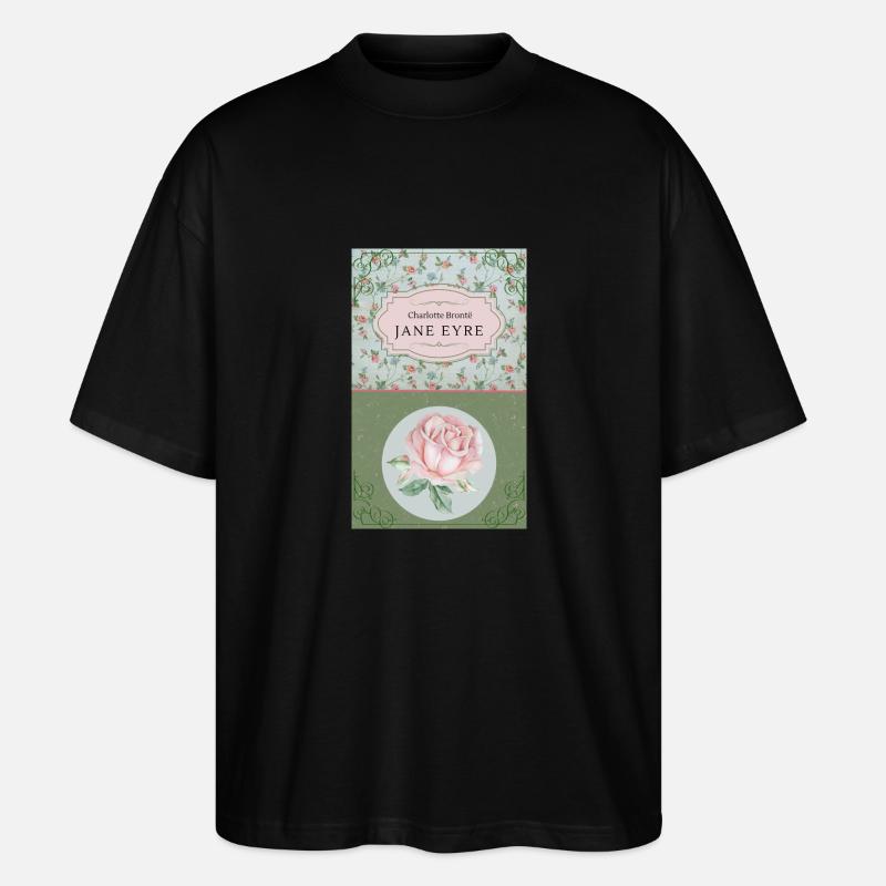 Jane Eyre - Charlotte Bronte - Stanley/Stella Oversized Unisex Bio T-Shirt Blaster 2.0 - Schwarz