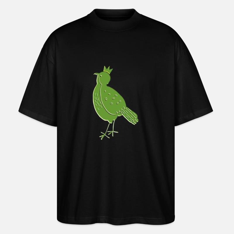 Vert oiseau - T-shirt bio Blaster 2.0 coupe oversize Stanley/Stella Unisexe - noir