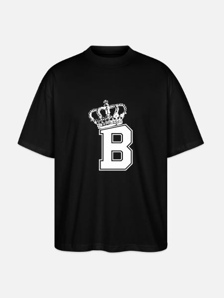Buchstabe B King - Stanley/Stella Oversized Unisex Bio T-Shirt Blaster 2.0 - Schwarz