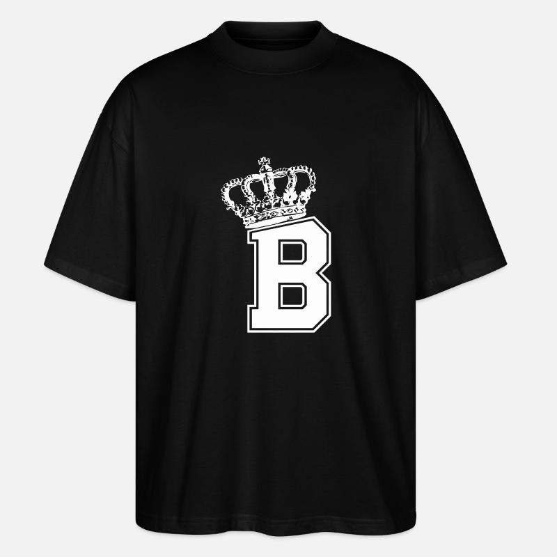 Letter B King - Stanley/Stella Oversized Unisex Organic T-shirt Blaster 2.0 - black