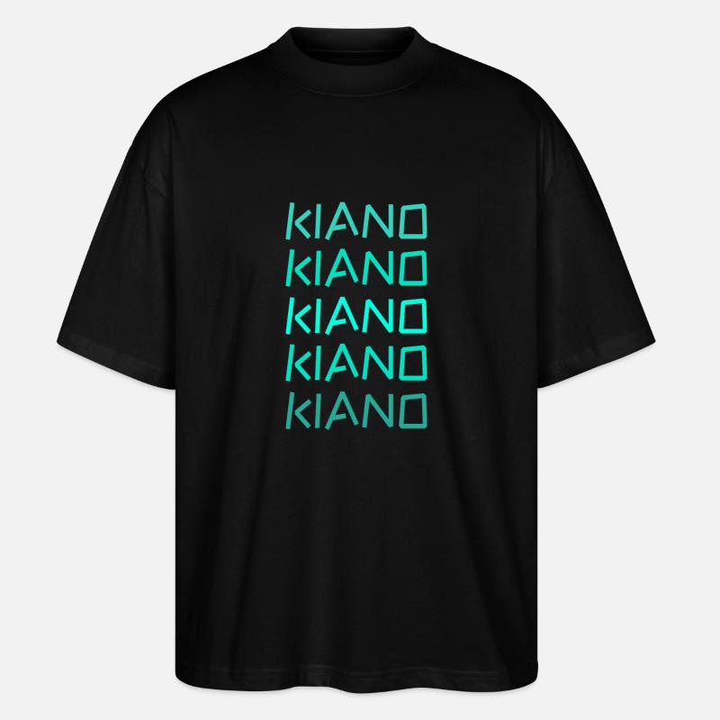 Kiano as a given name - Stanley/Stella Oversized Unisex Organic T-shirt Blaster 2.0 - black