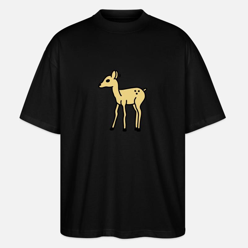 Reh scheu - V2 - Stanley/Stella Oversized Unisex Bio T-Shirt Blaster 2.0 - Schwarz