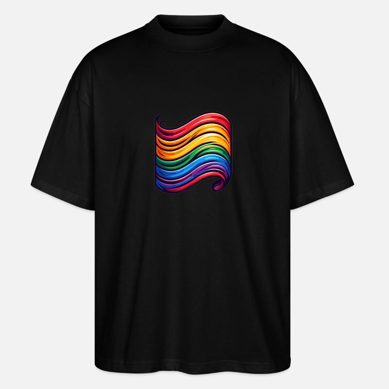 Flagge der Vielfalt - Stanley/Stella Oversized Unisex Bio T-Shirt Blaster 2.0 - Schwarz