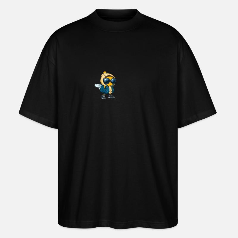 Bande dessinée d’hiver abeille - T-shirt bio Blaster 2.0 coupe oversize Stanley/Stella Unisexe - noir