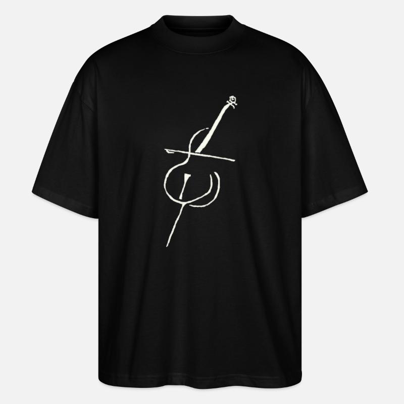 Violoncelle blanc pur - T-shirt bio Blaster 2.0 coupe oversize Stanley/Stella Unisexe - noir