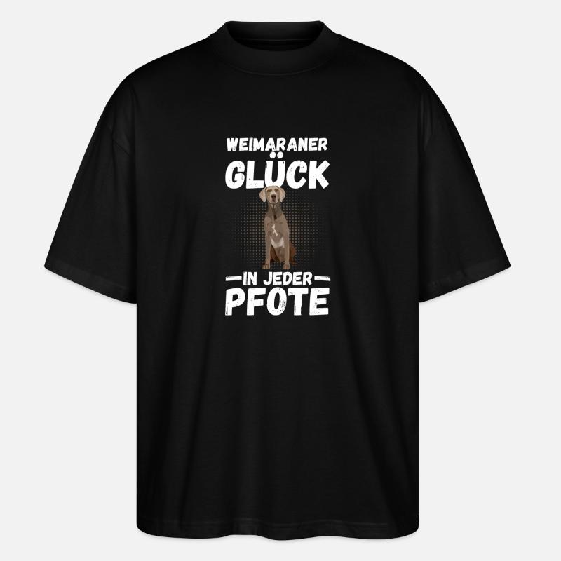 Braque de Weimar chien - T-shirt bio Blaster 2.0 coupe oversize Stanley/Stella Unisexe - noir