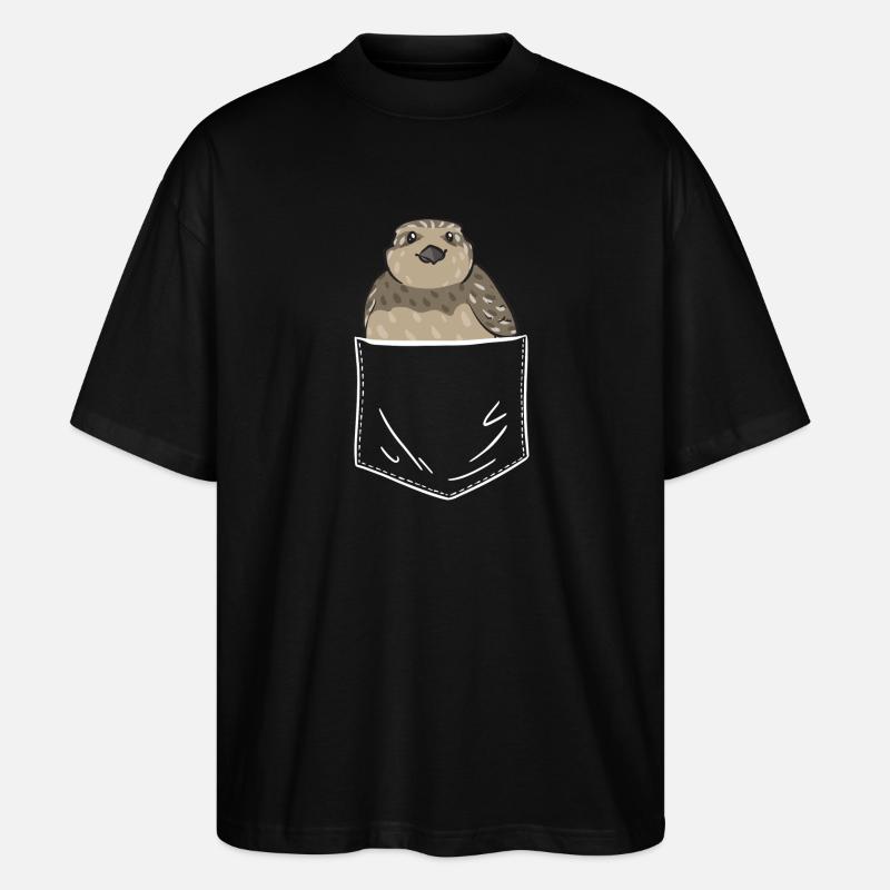 Oiseau de caille - T-shirt bio Blaster 2.0 coupe oversize Stanley/Stella Unisexe - noir