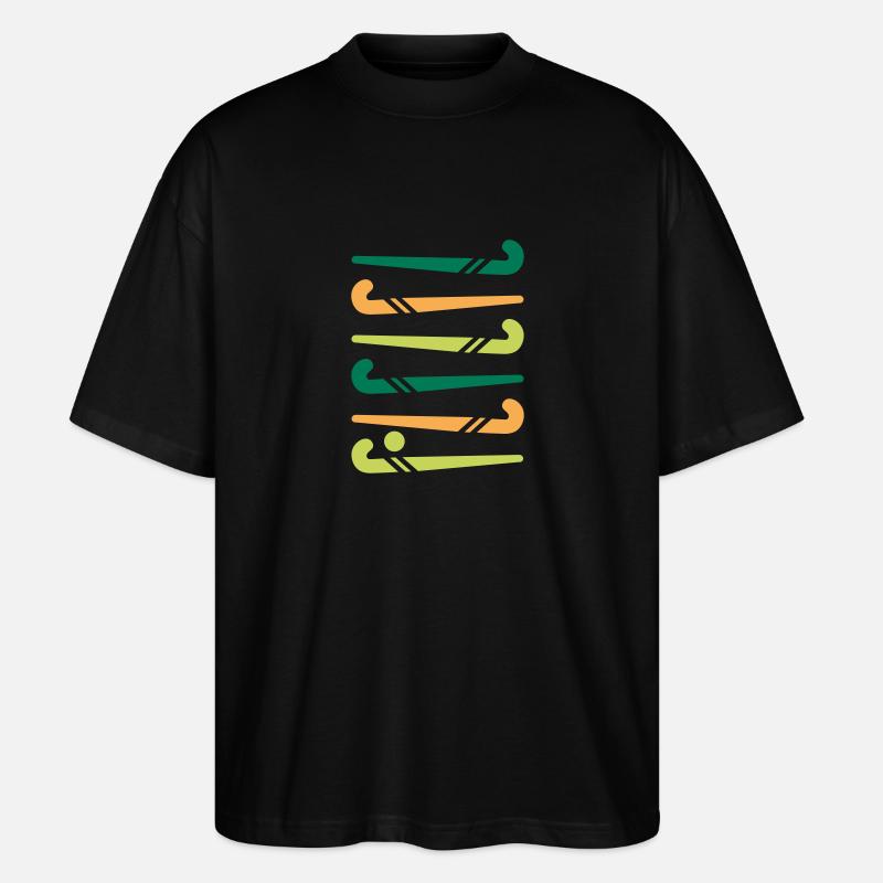 Hockeyschläger bunt - Stanley/Stella Oversized Unisex Bio T-Shirt Blaster 2.0 - Schwarz