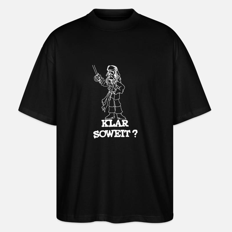 Pirat klar soweit - Stanley/Stella Oversized Unisex Bio T-Shirt Blaster 2.0 - Schwarz