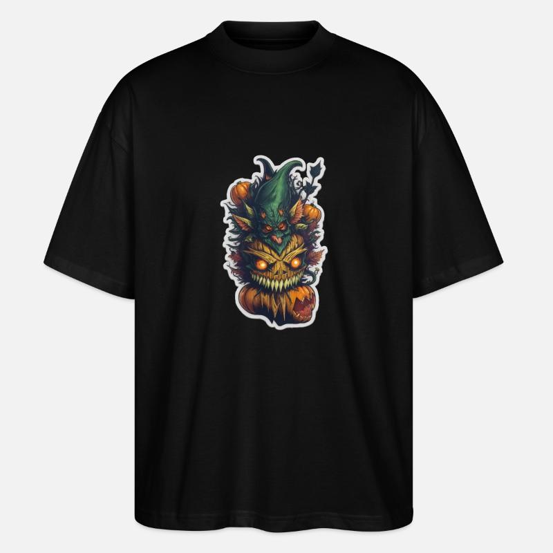 Monstre de citrouille Helloween - T-shirt bio Blaster 2.0 coupe oversize Stanley/Stella Unisexe - noir