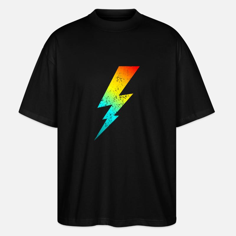 80s bolt lighting classic - Stanley/Stella Oversized Unisex Bio T-Shirt Blaster 2.0 - Schwarz