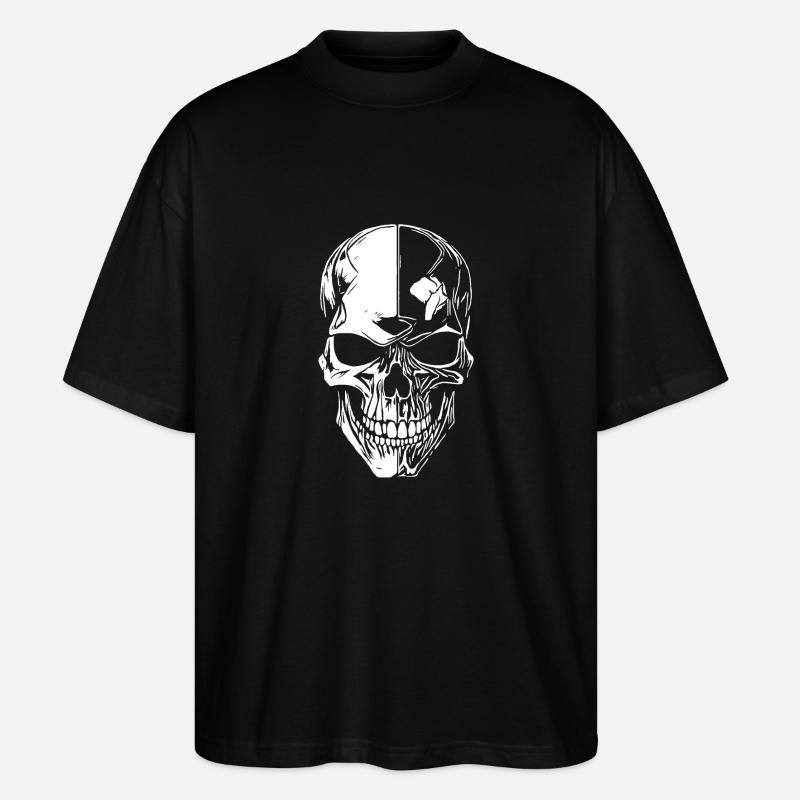 Schädel - Stanley/Stella Oversized Unisex Bio T-Shirt Blaster 2.0 - Schwarz