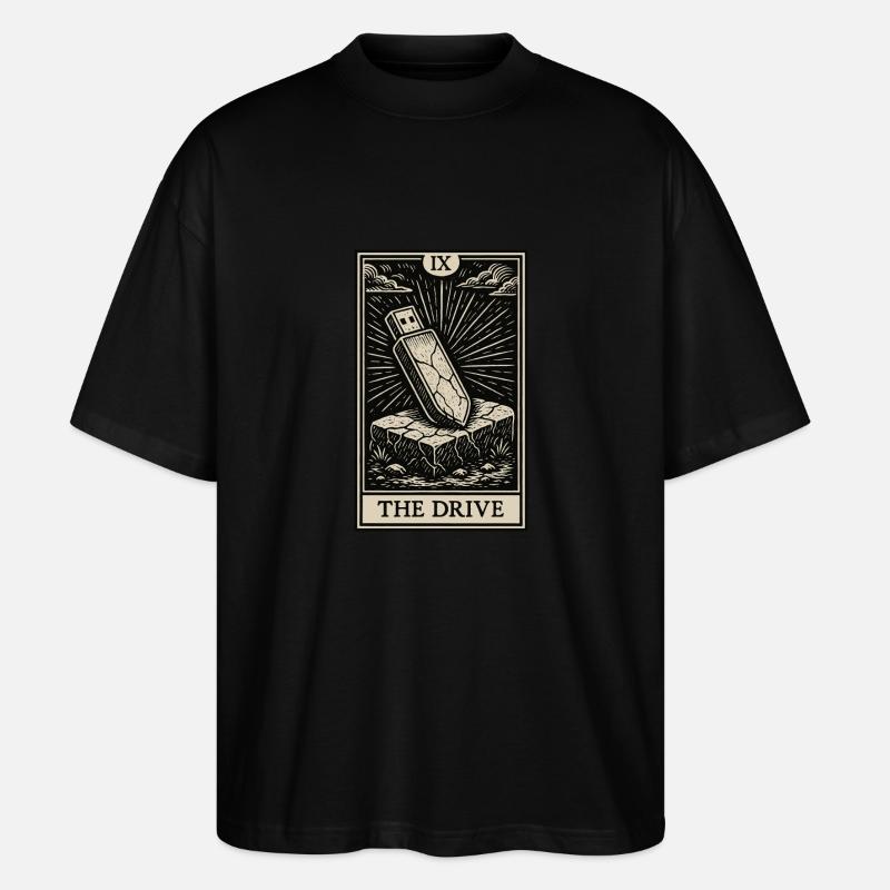 The Drive – Datahoarder USB Tarot Card - Stanley/Stella Oversized Unisex Organic T-shirt Blaster 2.0 - black