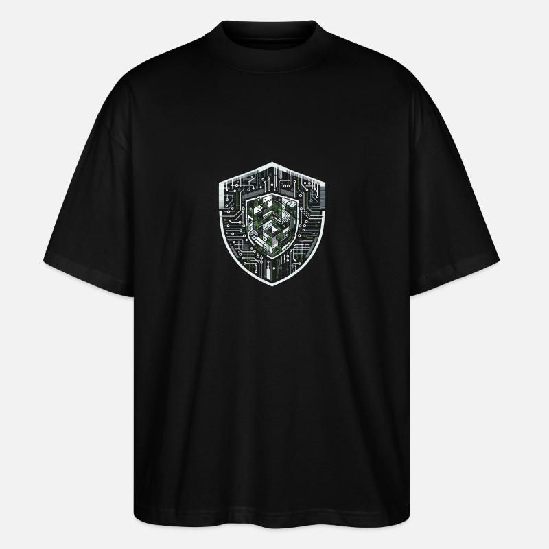 Digitales Shield-Protokoll - Stanley/Stella Oversized Unisex Bio T-Shirt Blaster 2.0 - Schwarz