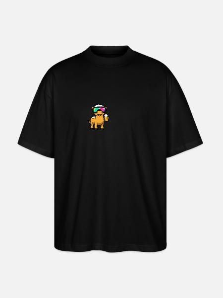 Kamel Apres Ski Bier - Stanley/Stella Oversized Unisex Bio T-Shirt Blaster 2.0 - Schwarz