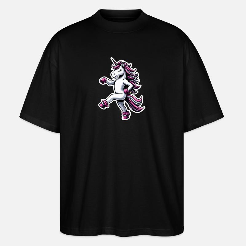 Einhorn Tanz rosa - Stanley/Stella Oversized Unisex Bio T-Shirt Blaster 2.0 - Schwarz