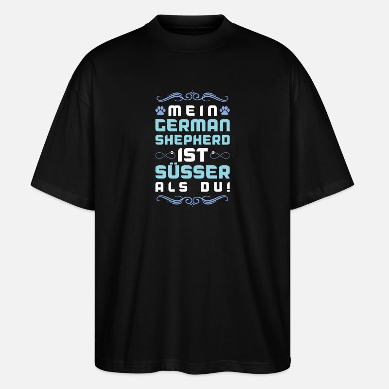 deutscher schäferhund hund spruch - Stanley/Stella Oversized Unisex Bio T-Shirt Blaster 2.0 - Schwarz
