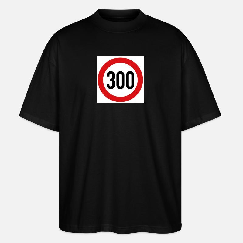 Kreis 300 Schild Design - Stanley/Stella Oversized Unisex Bio T-Shirt Blaster 2.0 - Schwarz