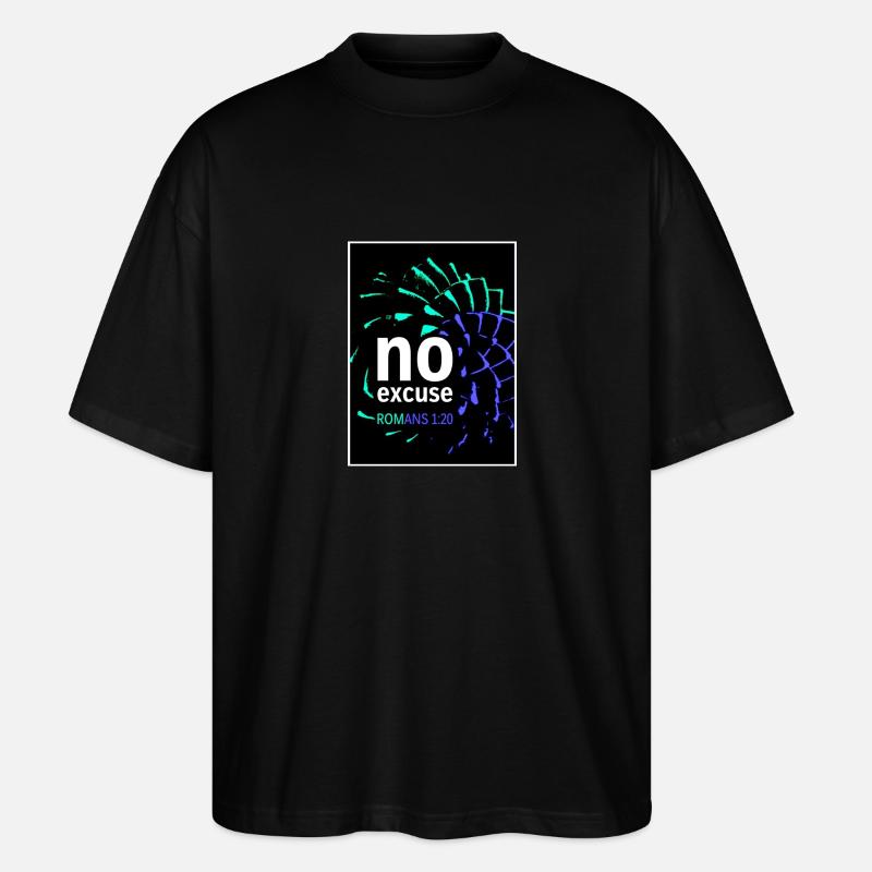 Fibonacci-Araukarie blau - Stanley/Stella Oversized Unisex Bio T-Shirt Blaster 2.0 - Schwarz