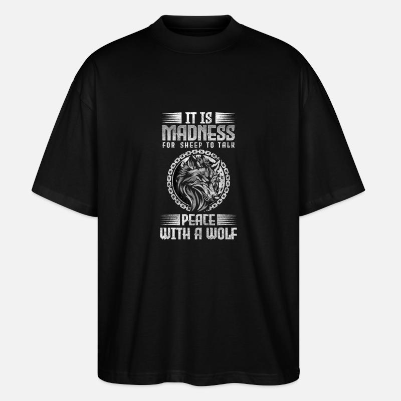 Wolf Pack Strength Wilderness - Stanley/Stella Oversized Unisex Organic T-shirt Blaster 2.0 - black