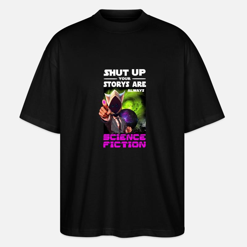 Science Fiction Spruch - Stanley/Stella Oversized Unisex Bio T-Shirt Blaster 2.0 - Schwarz