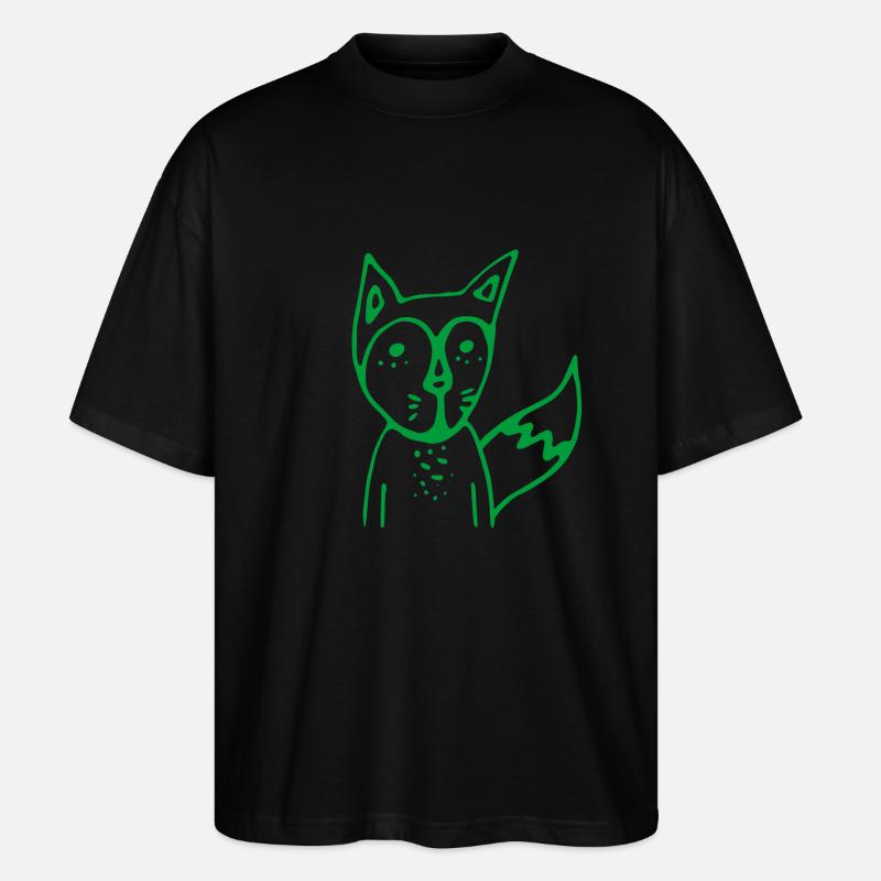 FUCHS green - Stanley/Stella Oversized Unisex Bio T-Shirt Blaster 2.0 - Schwarz