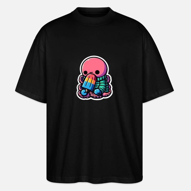 Popsicle octopus - Stanley/Stella Oversized Unisex Bio T-Shirt Blaster 2.0 - Schwarz
