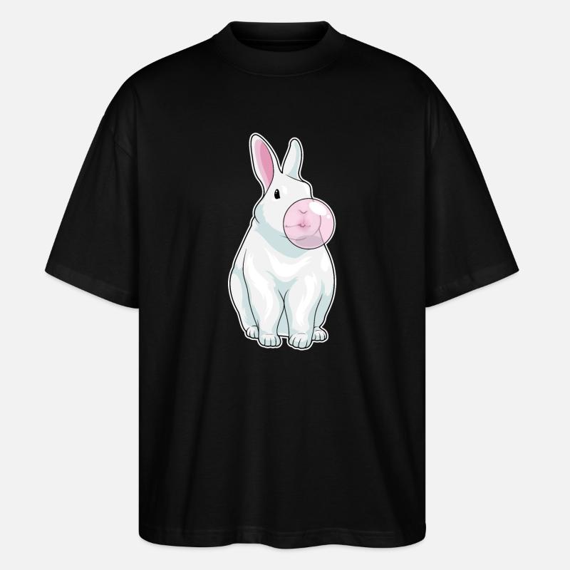 Hase Kaugummi - Stanley/Stella Oversized Unisex Bio T-Shirt Blaster 2.0 - Schwarz