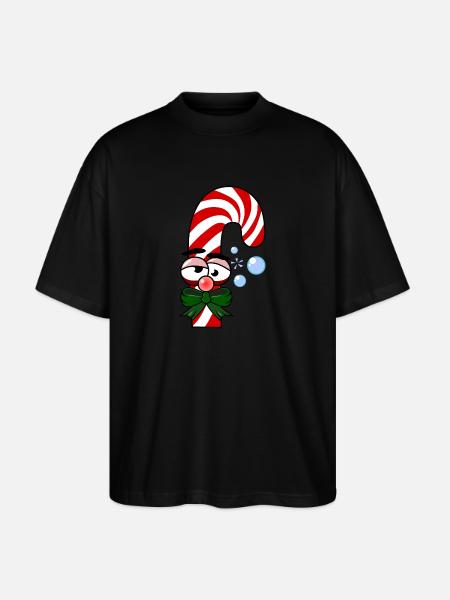 Drunken candy cane - Stanley/Stella Oversized Unisex Organic T-shirt Blaster 2.0 - black