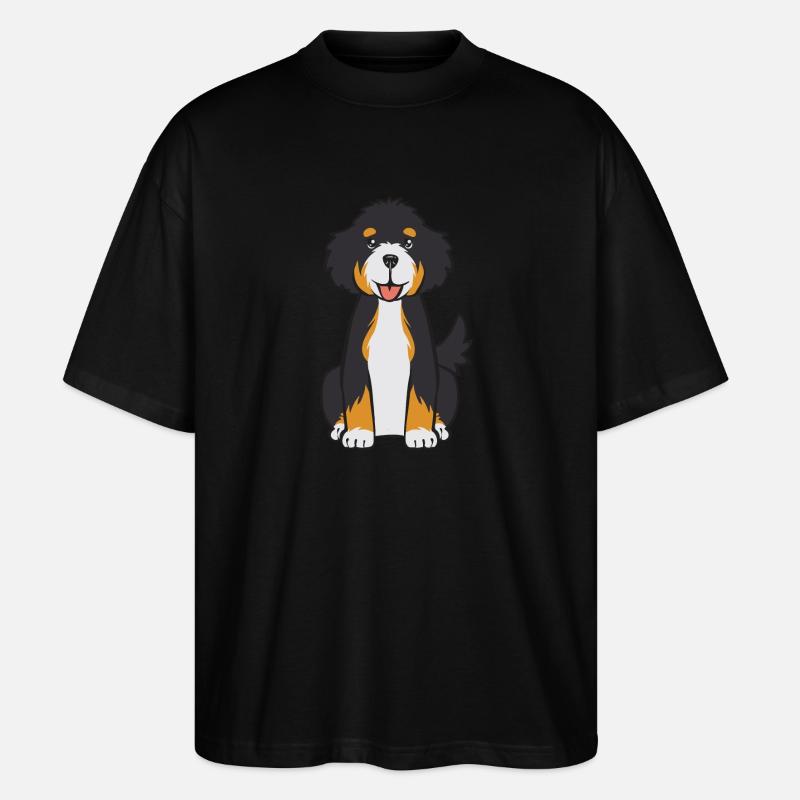 Bernedoodle Hund - Stanley/Stella Oversized Unisex Bio T-Shirt Blaster 2.0 - Schwarz