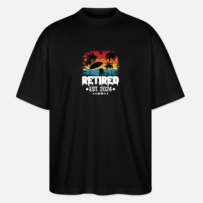 Retraité 2024 - T-shirt bio Blaster 2.0 coupe oversize Stanley/Stella Unisexe - noir