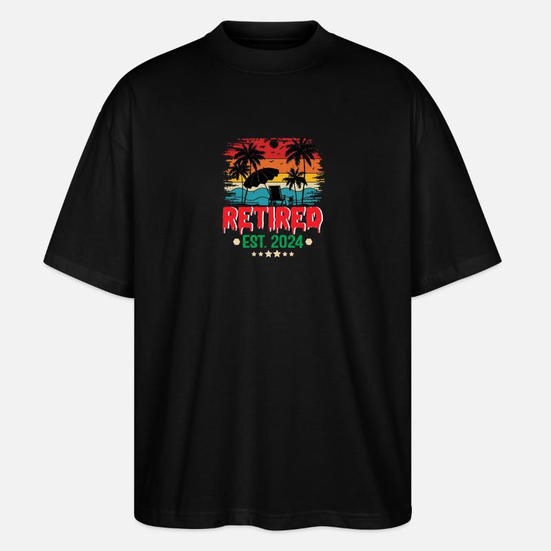 Retraité 2024 - T-shirt bio Blaster 2.0 coupe oversize Stanley/Stella Unisexe - noir