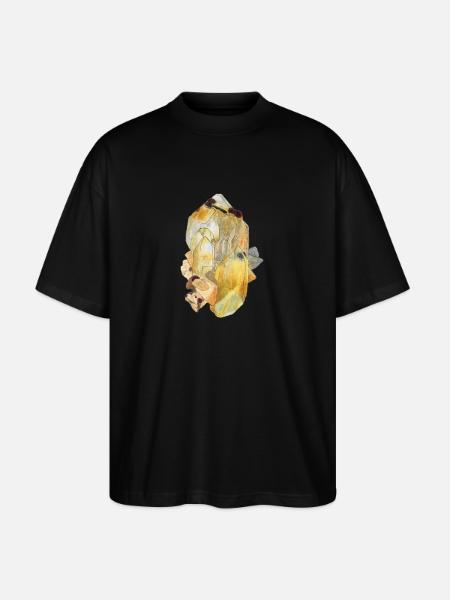 Rock crystal with garnet - Stanley/Stella Oversized Unisex Organic T-shirt Blaster 2.0 - black
