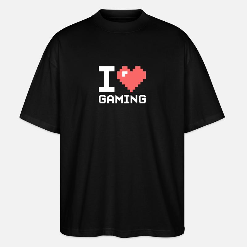 ICH LIEBE GAMING BLACK - Stanley/Stella Oversized Unisex Bio T-Shirt Blaster 2.0 - Schwarz