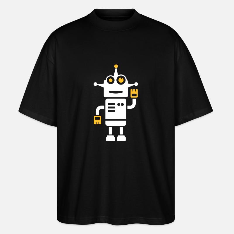 Roboter Geschenk - Stanley/Stella Oversized Unisex Bio T-Shirt Blaster 2.0 - Schwarz