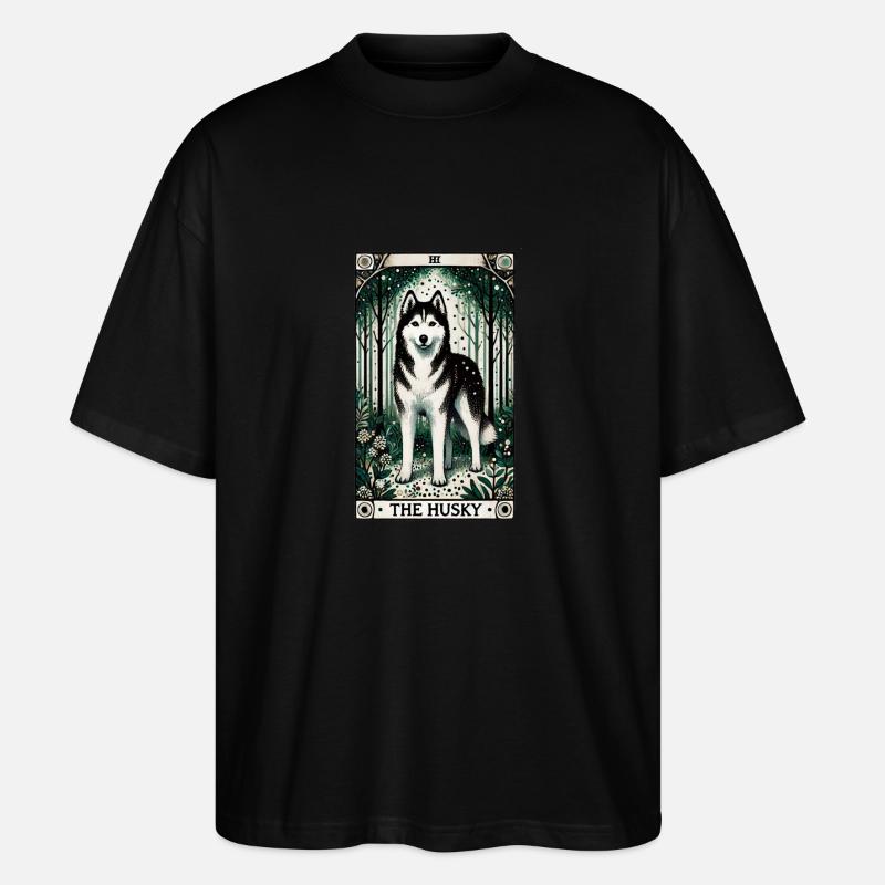 Der Husky - Stanley/Stella Oversized Unisex Bio T-Shirt Blaster 2.0 - Schwarz