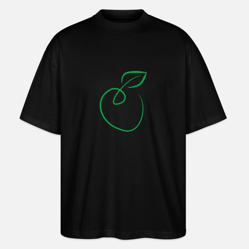Apfel - Stanley/Stella Oversized Unisex Bio T-Shirt Blaster 2.0 - Schwarz