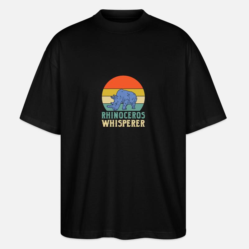 Nashorn-flüsterer - Stanley/Stella Oversized Unisex Bio T-Shirt Blaster 2.0 - Schwarz