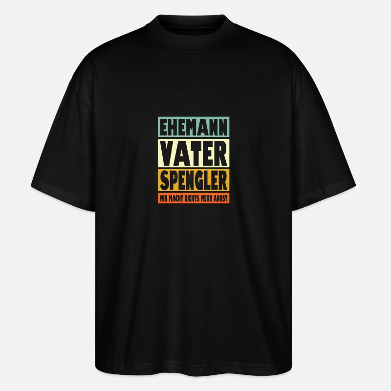 Spengler Vater Ehemann Held - Stanley/Stella Oversized Unisex Bio T-Shirt Blaster 2.0 - Schwarz